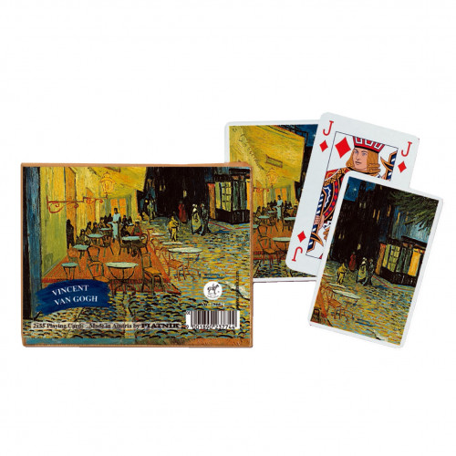 Carti de joc Piatnik, Van Gogh - Caffe Terrace at Night, 2 pachete in cutie de lux, produse in Austria